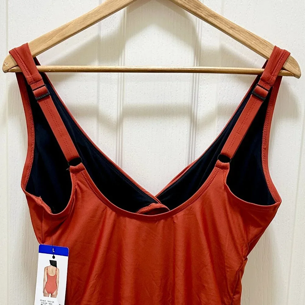 DKNY Women's One Piece Swimsuit Size L Bathing Suit Travel Beach Vacation (NEW) - Picture 9 of 12